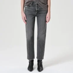 Femme Agolde Pantalons-- Jean Valen - Gris foncé