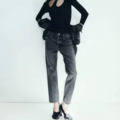 Femme Agolde Pantalons-- Jean Valen - Gris foncé