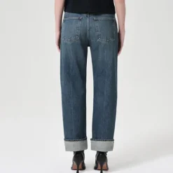 Femme Agolde L'esprit Merci|Jeans-- Jeans Straight Fran - Bleu