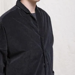 Femme ALBUM DI FAMILIA Manteaux-Album Di Famiglia - Manteau ample en velours - Noir