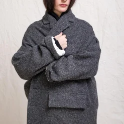 Femme ALBUM DI FAMILIA L'esprit Merci|Manteaux-Album Di Famiglia - Manteau ample - Gris foncé