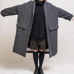 Femme ALBUM DI FAMILIA L'esprit Merci|Manteaux-Album Di Famiglia - Manteau ample - Gris foncé