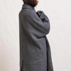 Femme ALBUM DI FAMILIA L'esprit Merci|Manteaux-Album Di Famiglia - Manteau ample - Gris foncé