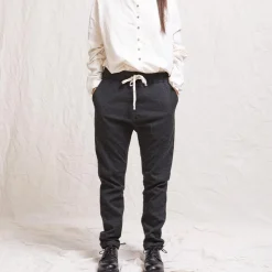 Femme ALBUM DI FAMILIA Pantalons-Album Di Famiglia - Pantalon Slim STW - Gris foncé