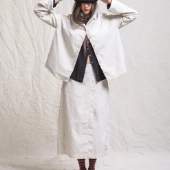 Femme ALBUM DI FAMILIA Vestes-Album Di Famiglia - Veste ample en velours - Beige