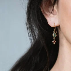 Femme ALIX D REYNIS Boucles D'oreilles-Alix D. Reynis - Boucles d'oreilles Leo - Tourmaline Rouge