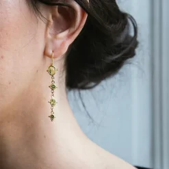 Femme ALIX D REYNIS Boucles D'oreilles-Alix D. Reynis - Boucles d'oreilles Léonie - Tourmaline Verte