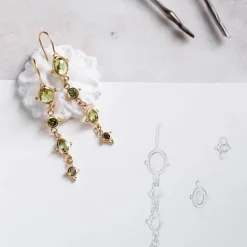 Femme ALIX D REYNIS Boucles D'oreilles-Alix D. Reynis - Boucles d'oreilles Léonie - Tourmaline Verte