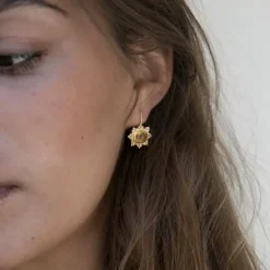 Femme ALIX D REYNIS Boucles D'oreilles-Alix D. Reynis - Boucles d'oreilles Helios - Jaune