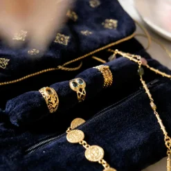 ALIX D REYNIS Trousses De Toilette-Alix D. Reynis - Trousse bijoux Hermione - Bleu