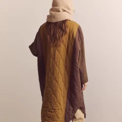 Femme Amente Manteaux-- Manteau Matelassé - Marron