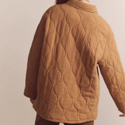 Femme Amente Vestes-- Veste Bomber Color Block - Marron