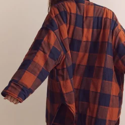 Femme Amente L'esprit Merci|Vestes-- Veste Matelassée Réversible - Bleu/Marron