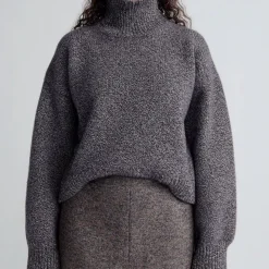 Femme u0026 Daughter L'esprit Merci|Mailles-& Daughter - Col roulé court Caragh - Marron