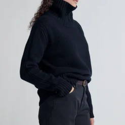 Femme u0026 Daughter Mailles-& Daughter - Tunique en maille Fintra - Noir