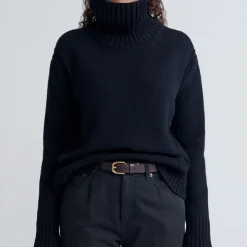 Femme u0026 Daughter Mailles-& Daughter - Tunique en maille Fintra - Noir