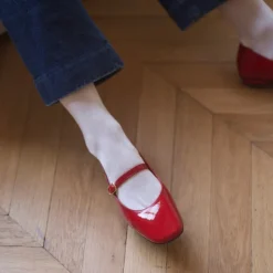 Femme ANNE THOMAS Ballerines-- Ballerines Pavlova - Rouge