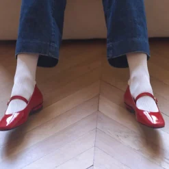 Femme ANNE THOMAS Ballerines-- Ballerines Pavlova - Rouge