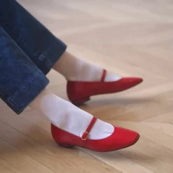 Femme ANNE THOMAS Ballerines-- Ballerines Pavlova - Rouge