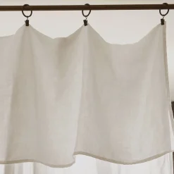 768 BOULET Rideaux En Gaze De Coton|Rideaux En Lin Lavé-Anneaux de rideaux - Noir