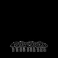 768 BOULET Rideaux En Gaze De Coton|Rideaux En Lin Lavé-Anneaux de rideaux - Noir