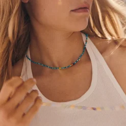 Femme Anni Lu Colliers-- Collier Dotty - Turquoise