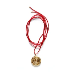 Femme Anni Lu Colliers-- Collier Spiral on a String - Rouge