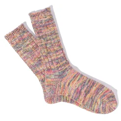 Femme Anonymous ISM Chaussettes|Chaussettes-- Chaussettes 5 Color Mix Crew - Rose