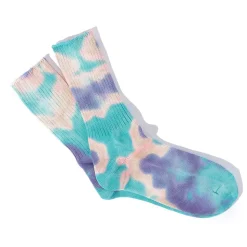 Femme Anonymous ISM Chaussettes|Chaussettes-- Chaussettes Tie & Dye - Turquoise