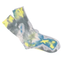 Femme Anonymous ISM Chaussettes|Chaussettes-- Chaussettes Tie & Dye - Jaune