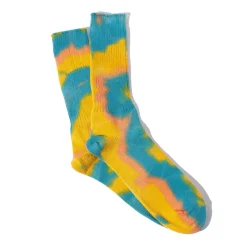 Femme Anonymous ISM Chaussettes|Chaussettes-- Chaussettes Tie Dye - Jaune