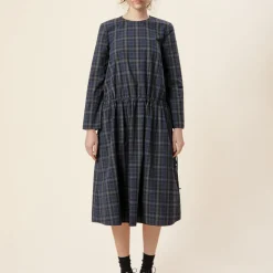 Femme APUNTOB Robes-- Robe Carreaux - Bleu