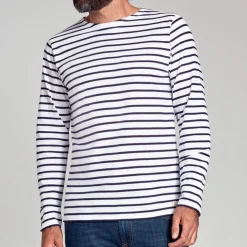Homme ARMORLUX Mailles-- Marinère Plozévet Héritage - Marine & Blanc
