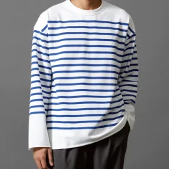 Homme Arpenteur T-shirts-- T-shirt Marine - Blanc/Bleu