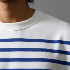 Homme Arpenteur T-shirts-- T-shirt Marine - Blanc/Bleu