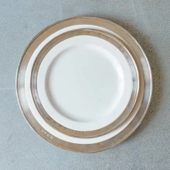 205 COSI TABELLINI Assiettes Plates-Assiette à dessert céramique et étain