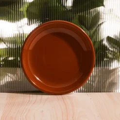 2161 ELIFLE ENAMELWARE Assiettes Plates-Assiette - Marron