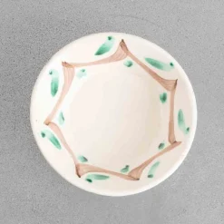 2030 AJUAR Assiettes Creuses-Assiette creuse peinte à la main - Marron