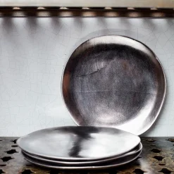 510 KLEVERING Assiettes Plates-Assiette en céramique - Argenté