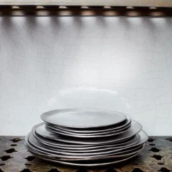 510 KLEVERING Assiettes Plates-Assiette en céramique - Argenté