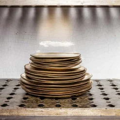 510 KLEVERING Assiettes Plates-Assiette en céramique - Doré