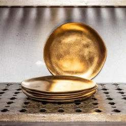 510 KLEVERING Assiettes Plates-Assiette en céramique - Doré