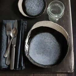 925 JARS CERAMISTES Assiettes Plates-Assiette en céramique Wabi - Bleu