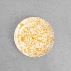 244 FASANO Maison De Campagne|Assiettes Plates-Assiette en faïence tachetée - Ambre