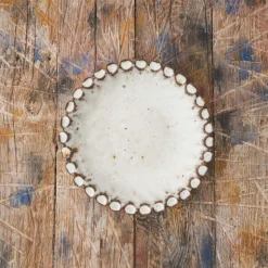 2076 HELLO POTRY Assiettes Plates-Assiette en grès Pouce - Blanc