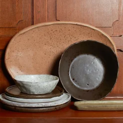 1294 VASICOL Assiettes Plates-Assiette Nativia - Marron