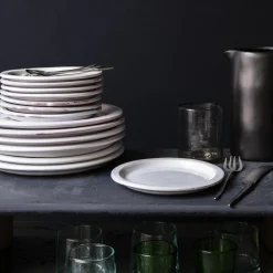 187 FLYTOX Maison De Campagne|Assiettes Plates-Assiette plate en céramique - Blanc