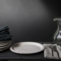 187 FLYTOX Maison De Campagne|Assiettes Plates-Assiette plate en céramique - Blanc