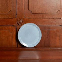 1294 VASICOL Assiettes Plates-Assiette plate en faïence - Bleu Clair