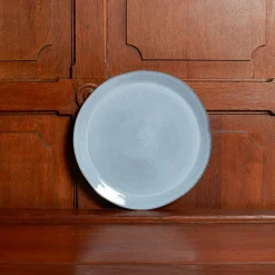 1294 VASICOL Assiettes Plates-Assiette plate en faïence - Bleu Clair